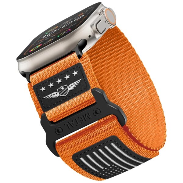 Sport Woven Nylon Strap for Apple Watch Ultra Band 49mm 45mm 42mm 44 Mm Leather Bracelet IWatch Series 9 7 6 5 4 8 Se Bands 44mm