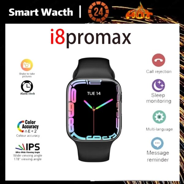 Smart Watch I8 Pro Max Answer Call Sport Fitness Tracker Custom Dial Smartwatch Men Women Gift For Apple Phone PK i9 i7