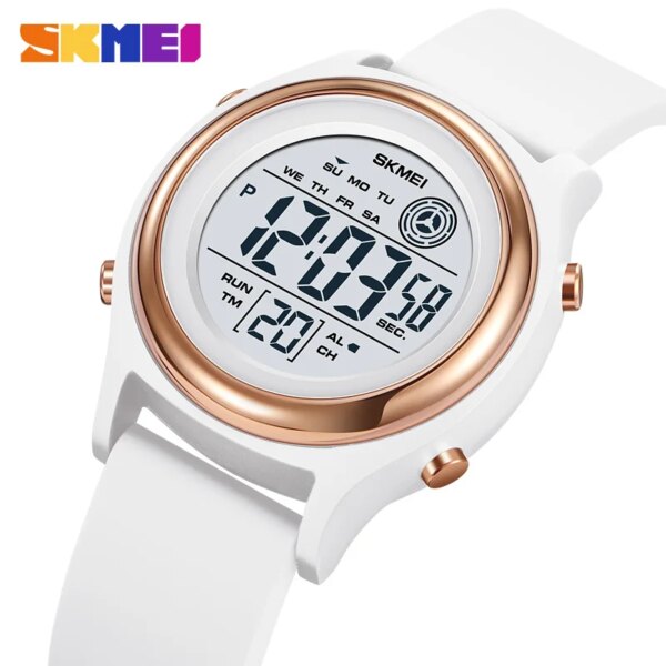 SKMEI 2094 Women Stopwatch Lady Wristwatch 50M Waterproof Shockproof reloj mujer Back Light Display Countdown Digital Watches