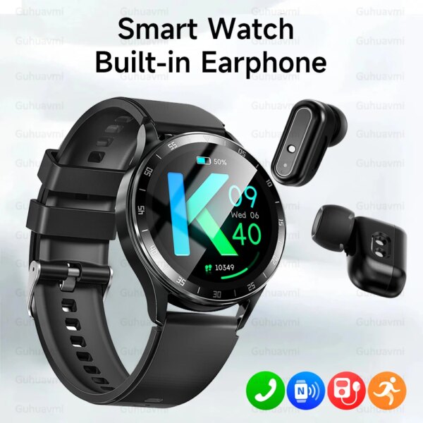 2024 New X10 Headset Smart Watch TWS 2 in 1 Wireless Bluetooth Earphone Blood Pressure Heart Rate Testing Sport Music Smartwatch