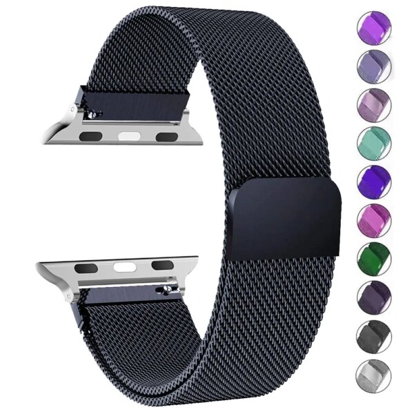 milanese Loop Band for apple watch Strap Ultra 49mm 45mm 44mm 41mm 40mm Metal Wristband bracelet iwatch series 3 4 5 6 7 8 9 SE