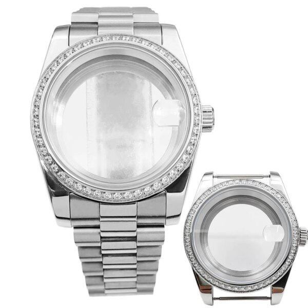 36mm 39mm Watch Case Sapphire Glass For NH35 NH36 ETA 2824 PT5000 ST2130 ETA2836 Miyota 8215 8205 821A Automatic Movement