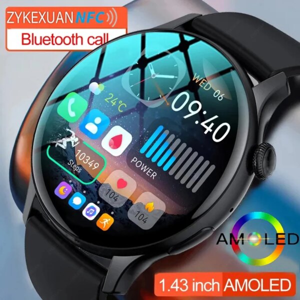 2024 True AMOLED Smart Watch Ladies Screen Always Show Time 466*466 HD Health Tracker Voice Calling Smartwatch Women For Xiaomi