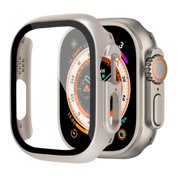 Cover For Apple Watch Ultra Case 49mm Accessories PC Shockproof Bumper+Tempered Glass Screen Protector iwatch Series Ultra 2