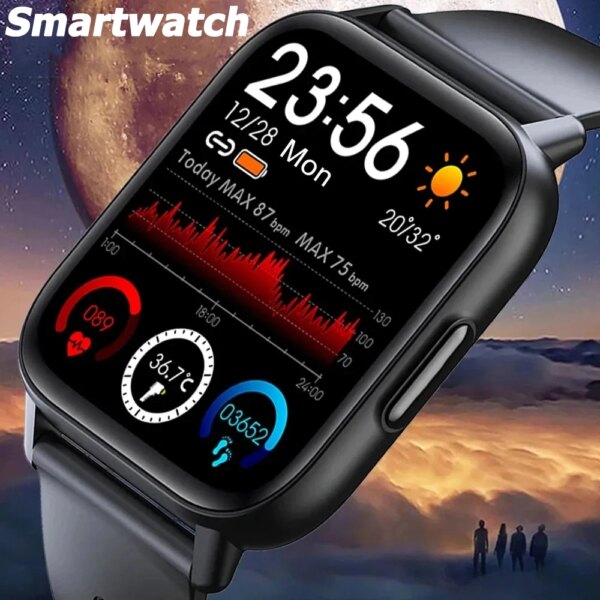 New AMOLED Smartwatch Men Women Bluetooth call Sleep Monitor Heart Rate GPS Sports Fitness Smartwatch For Android iOS PK Watch 9