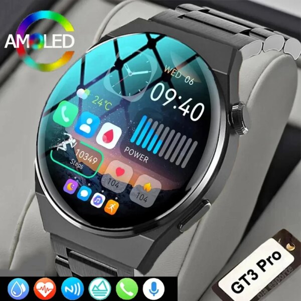 For Men Women Smart Watch New Bluetooth Call Full Touch Amoled Diy Dails Sports Waterproof SmartWatch Pk Gt3 Pro Gt4 Pro Watches