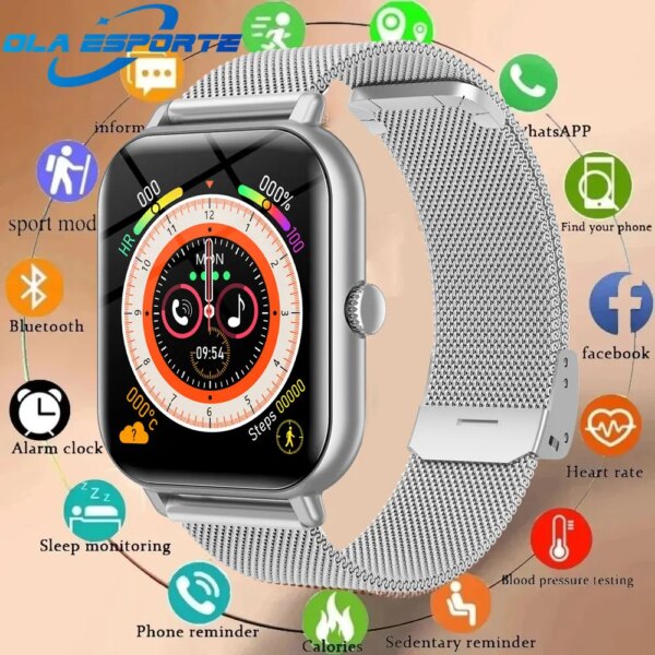 Smart Watch For Men Women Gift For Xiaomi Full Touch Screen Sport Fitness Watches BT Call Digital Smartwatch Wristwatch 2024 New