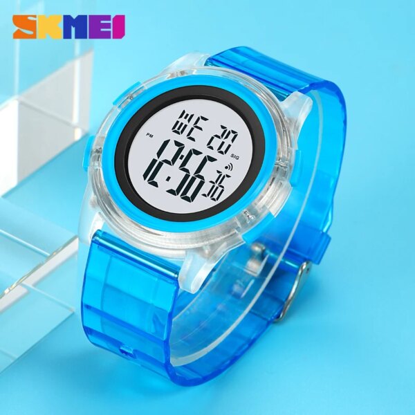 SKMEI 1997 Chrono Sport Watch Transparent TPU Strap Back Light Digital Wristwatch Waterproof Alarm reloj hombre for Mens Women