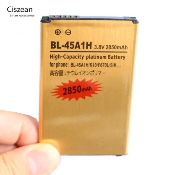 1x 2850mAh BL-45A1H / BL45A1H Gold Replacement Battery For LG K10 F670L F670K F670S F670 K420N K10 LTE Q10 K420 + Tracking Code