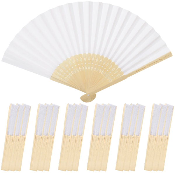 20/50Pcs Personalized Engraved Folding Hand Fan  Personality Fans Wedding Birthday Customized Baby Party Decor Gifts for Guest