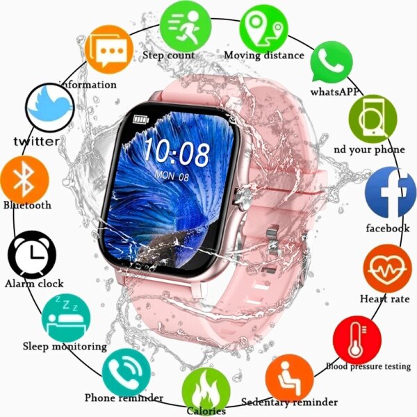 2023 Full Touch Bluetooth Answer Call SmartWatch Women Waterproof Heart Rate Fitness Tracker For Android Xiaomi Smart Watch Men