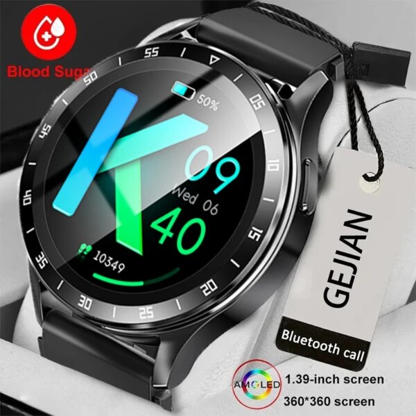 2024 Gejian New Men's Smart Watch AMOLED Men's Heart Rate Bluetooth Call NFC Sports Tracker Waterproof Smart Watch Women's