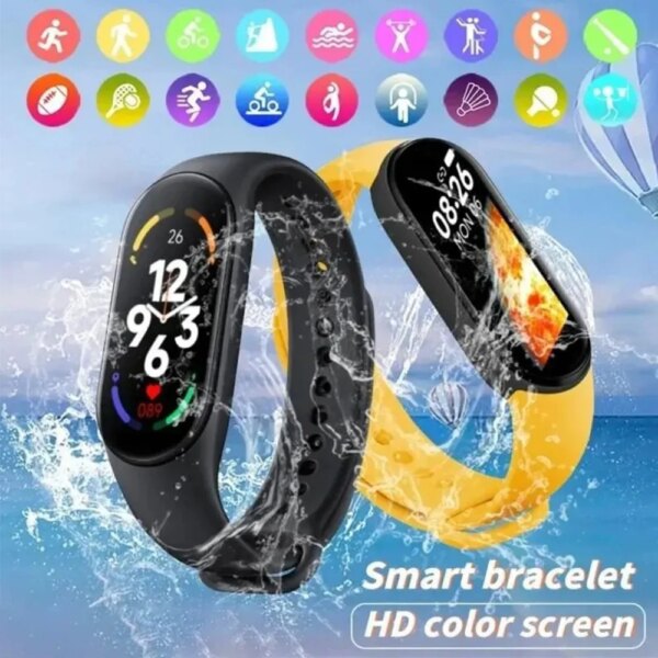 2024 M8 Smart Watch Color Screen Step Counting Multi Sport Mode Message Reminder Photography Music Remote Control Smart Band