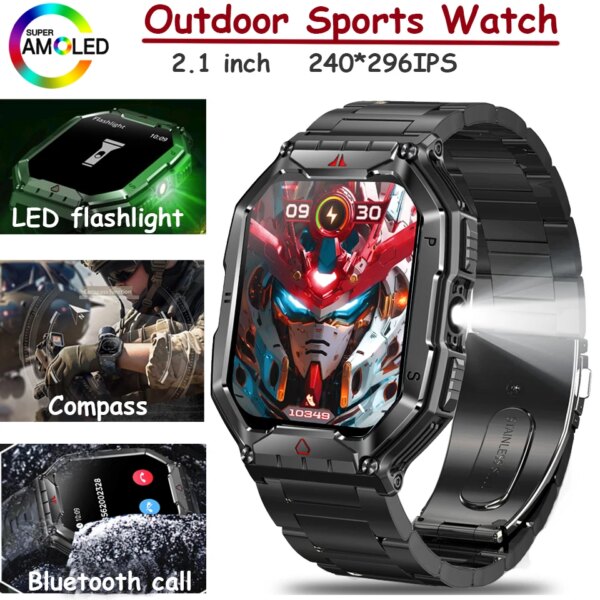 2024 NEW Sports SmartWatch Men Bluetooth Calls Lifestyle Waterproof Altitude Air Pressure Compass Function Outdoor Smartbracelet