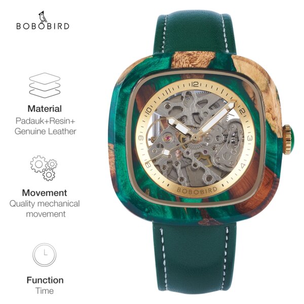 2024 New Arrival BOBOBIRD Men's Mechanical Watch Luxury Wooden Watch Waterproof 3ATM Stylish Timepiece Automatic Movement