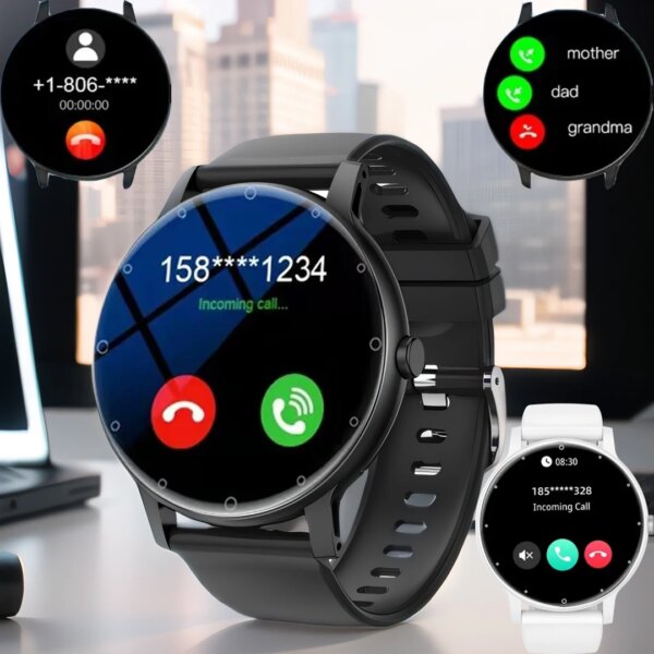 2024 New Bluetooth Call Smart Watch Women Men Heart Rate Blood Oxygen Voice Assistant Sports Modes Sleep Monitoring Smart Watch