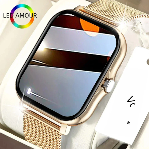 2024 New Bluetooth Call Smart Watch Women Voice Assistant Sports Fitness Bracelet Waterproof Lday Smartwatch Men For Android Ios