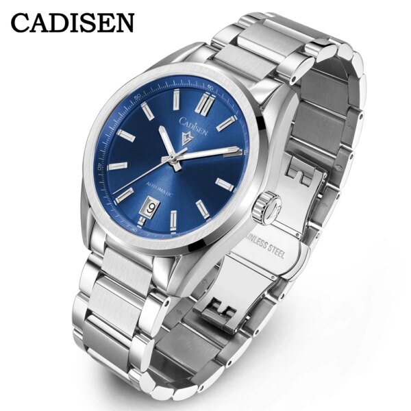 2024 New CADISEN NH35 Men Mechanical Wristwatch Top Brand Luxury Automatic Watch For Men Sapphire Mirror Clock Waterproof Sports