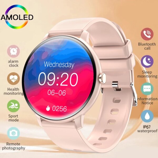 2024 New For Android IOS Smart Watch Women 1.39 inch AMOLED 360*360 HD Sreen AI voice assistant Bluetooth music Call Smartwatch