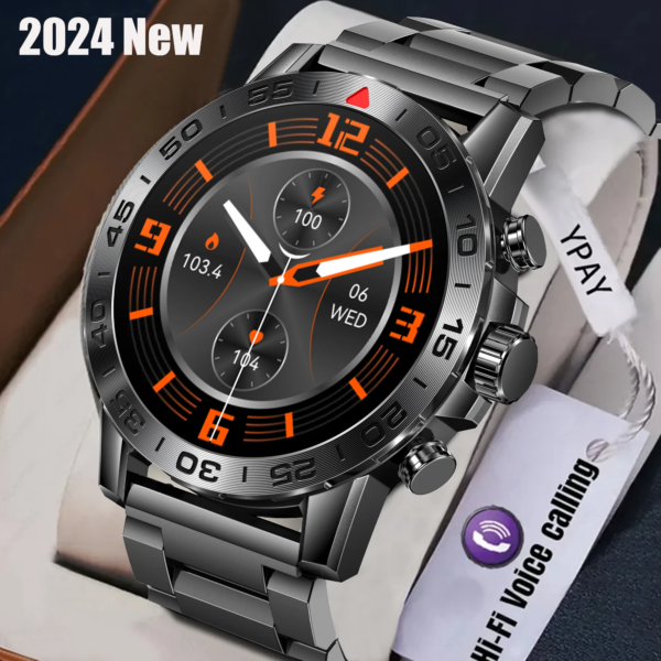 2024 New Men's outdoor HD Bluetooth and Call Smartwatch 100+ Sport Mode 1.39 Full screen Touch IP68 waterproof men's smartwatch