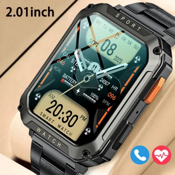 2024 New Military Bluetooth Call Smart Watch Men 2.01\