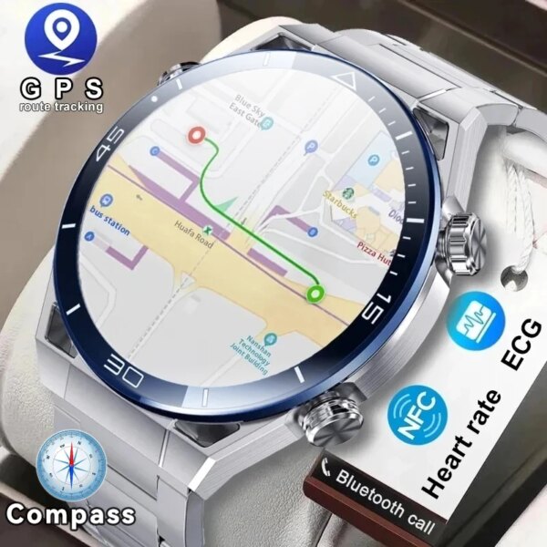 2024 New NFC ECG PPG Bluetooth Call Smartwatch GPS Tracker Motion Bracelet Fitness For Huawei Watch Ultimate Smart Watches Men