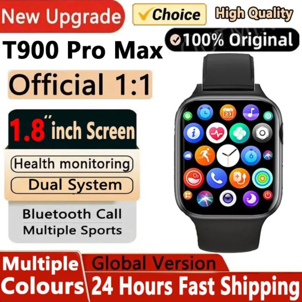 2024 New Smart Watch T900 Pro Max Series8 Smartwatch 1.8inch Bluetooth Call Heart Rate Women Men Series 8 Smartwatch PK X8 Max