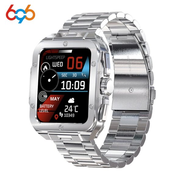 2024 New Square Smart Watch Men Women BT Call Smartwatch AI Voice Assistant Health Heartrate Monitor Fitness Tracker Waterproof