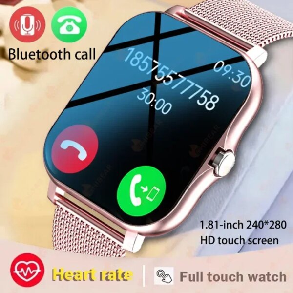 2024 Smart Watch For Men Women Gift 1.69' Full Touch Screen Sports Fitness Watches Bluetooth Calls Digital Smartwatch Wristwatch