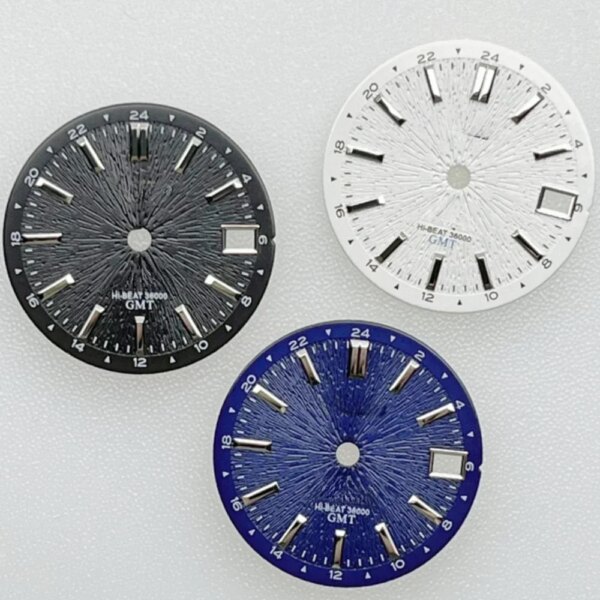 28.5mm modified radial pattern GS GMT NH34 dial watch accessories custom watch S dial