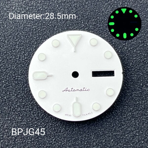 28.5mm round nail sun pattern  day-date calendar suitable for Japanese NH36 movement custom watch accessories（BTG）