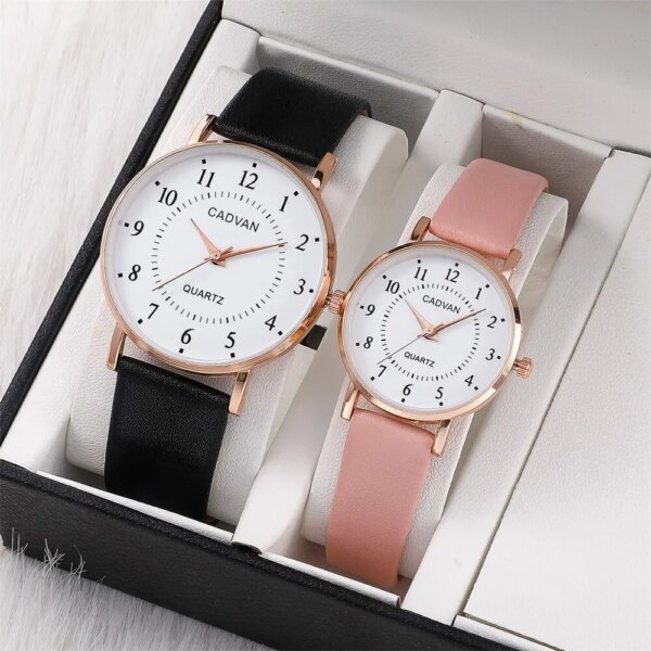 2pcs Couple Watches Watch For Women Men Waterproof Clock Male Calendar Quartz Wrist Watches Leather Ladies Man Watches