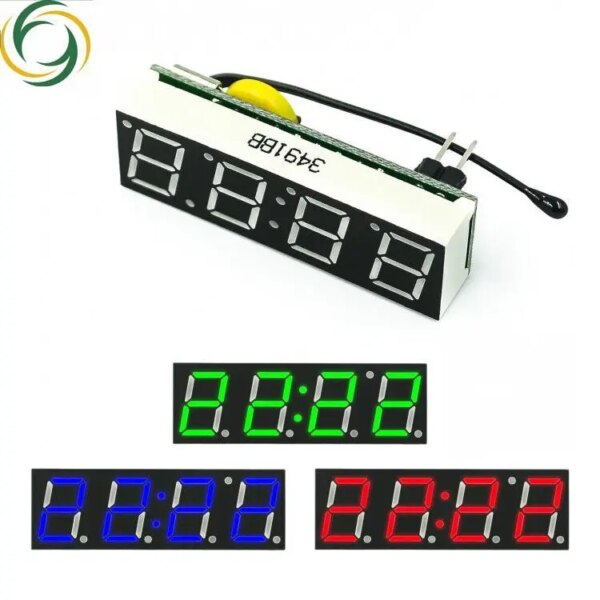 3 In 1 LED DS1302 RX8025T Digital Clock Temperature Voltage Module DIY Time/Thermometer/Voltmeter DC 5-30V