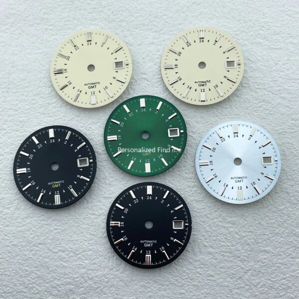 31mm Dial Grand S for NH34 Movement Refitted GMT Four-needle Face Nh34 Dial Watch Tools Nh34 Gs Logo Watch Repair White Black