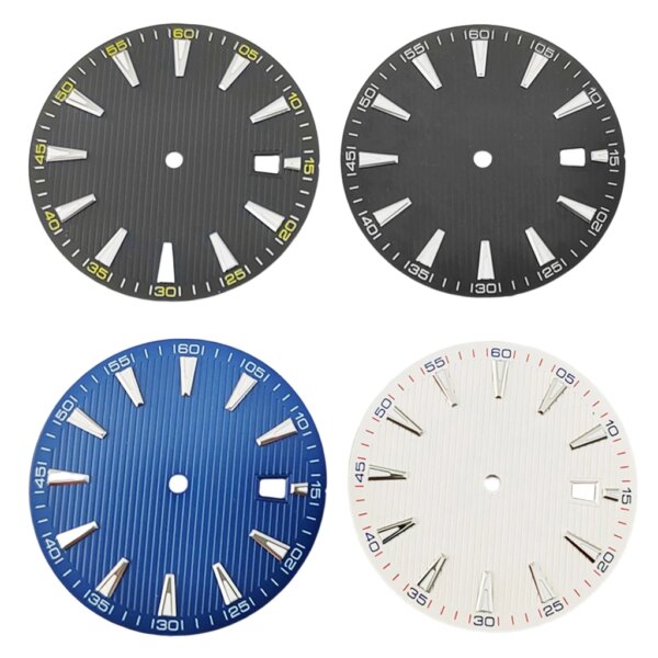 33.4mm Sterile Luminous Watch Dial With Date Window For NH35 NH35A Watches Automatic Movement Accessory Part