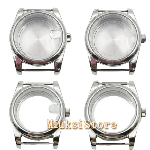 36mm/39mm stainless steel polished case sapphire glass fit NH35 NH36 ETA2836 Miyota 8205 8215 821A DG2813 3804 movement