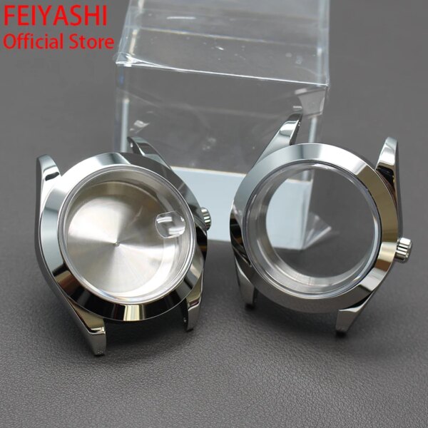 36mm 40mm Men's Watch Cases Sapphire Crystal Glass Waterproof 10ATM For Seiko nh34 nh35 nh36/38 Miyota 8215 Movement 28.5mm Dial