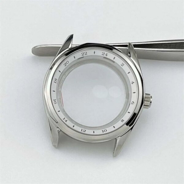 39MM Stainless Steel Sapphire Titanium Alloy Watch Case 22mm Watch Strap for NH35/NH36/4R35A/4R36A Movement