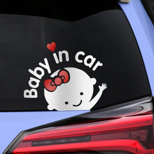 3D Cartoon Stickers Baby In Car Auto Window Glass Funny Baby on Board Decor Personalized Decoration Exterior Accessories