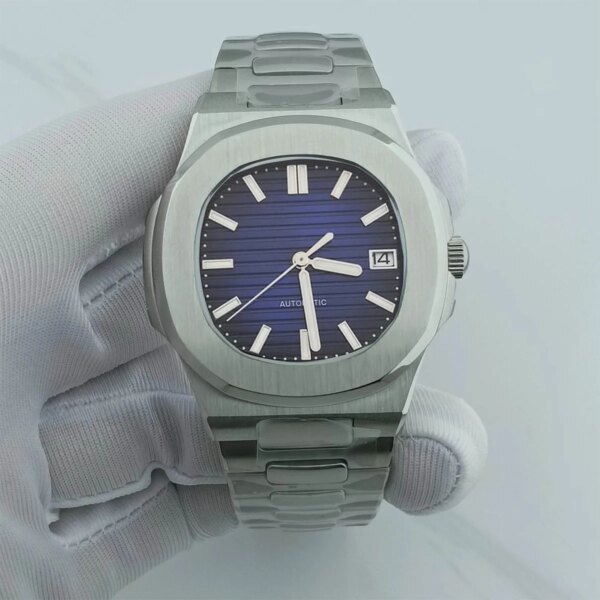 40mm Men Stainless Steel watch NH35 Case watch Luminous Dial Hands for NH35 Movement Clear Case