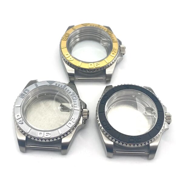 40mm Men's Watch Case Frame Stainless Steel Sapphire Glass Watch Accessory Suitable for NH35 NH36 Mechanical Automatic Movement