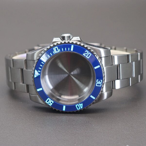 40mm Men's Watch Cases Parts Stainless Steel C3 Luminous Ceramic Bezel For Seiko nh34 nh35 nh36 Movement 28.5mm Dial Submariner