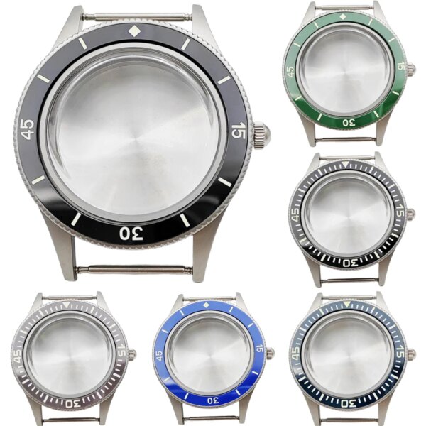 40mm Watch Case Domed Glass Solid Stainless Steel For NH35 NH36 Watches Automatic Movement Accessory