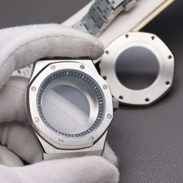 41mm Watch Cases Bracelet Parts For Seiko nh35 nh36 Movement 28.5mm Dial Waterproof Sapphire Crystal Glass Mod strap Accessory