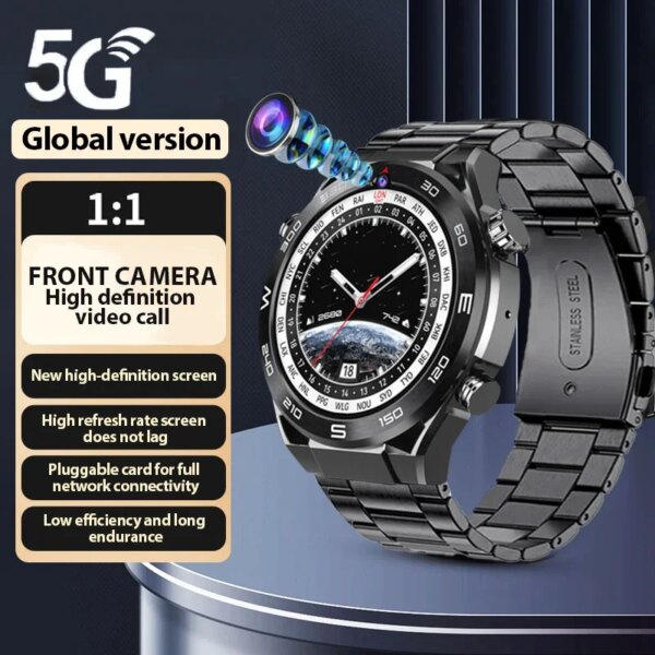 5G/4G Smartwatch For Men GPS HD Camera SIM Video Call 2+32G AI Heart Rate Health Monitoring NFC OTA Sports Fitness Smart Watch