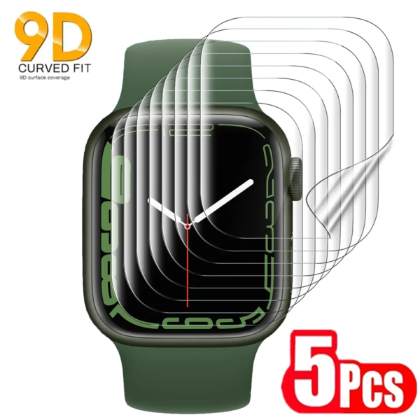 5PCS Hydrogel Film for Apple Watch 9 5 6 SE 3 2 1 44MM 40MM 38MM 42MM Screen Protector for Apple Watch Ultra 49MM 7 8 45MM 41MM