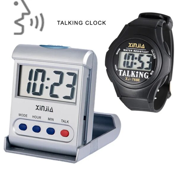 A Talking Clock that Speaking the Time. Digital Alarm Clock and Watch for the Blind, Elders or Children.