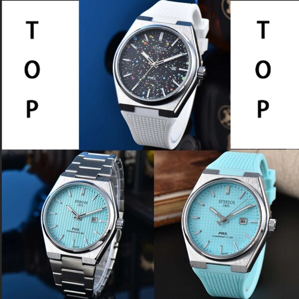 AAA+ Original Brand Top Watches for Men Classic PRS Styles Full Stainless Steel Automatic Date Watch Fashion Business Clocks