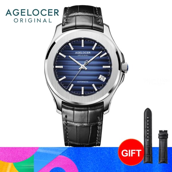 AGELOCER Baikal Men's Big Calendar Business Formal Automatic Mechanical Watch Birthday Gift for Men