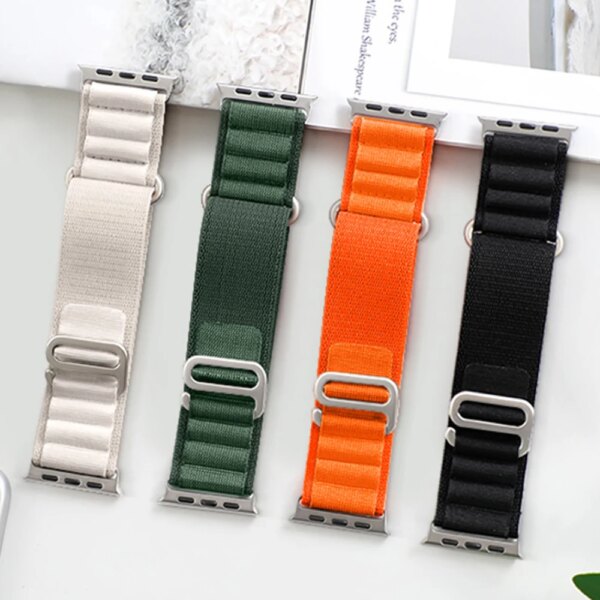 Alpine Band for Apple Watch Strap Ultra 49mm 45mm 44mm 40mm 41mm 42mm 44 mm Nylon Correa Bracelet iWatch Series 9 8 SE 4 3 7 6 5